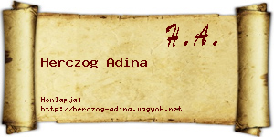 Herczog Adina névjegykártya
